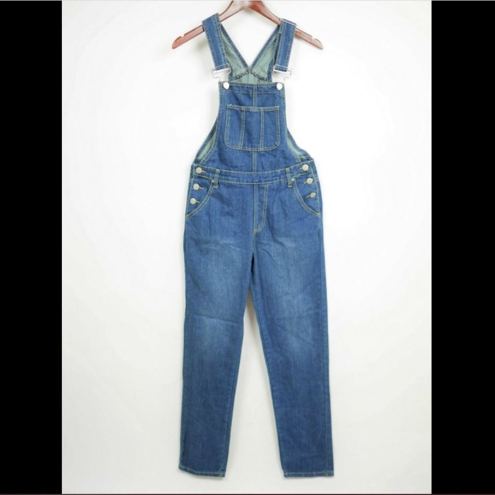 TWIIN SISTERS Blue jean denim overalls medium wash